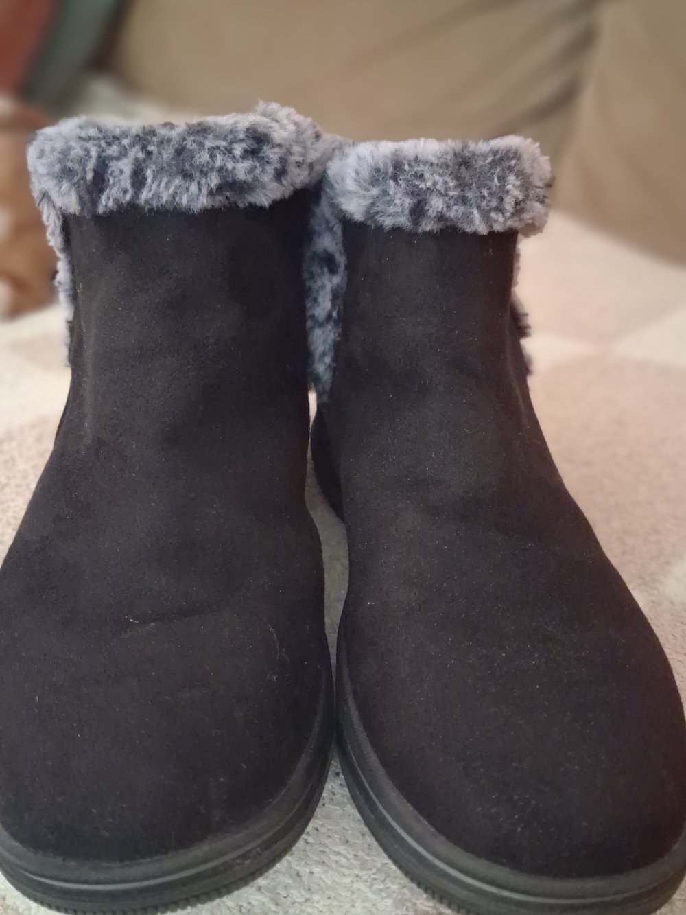 Clarks Cloudsteppers Womens Faux Fur Ankle Boots Size 9